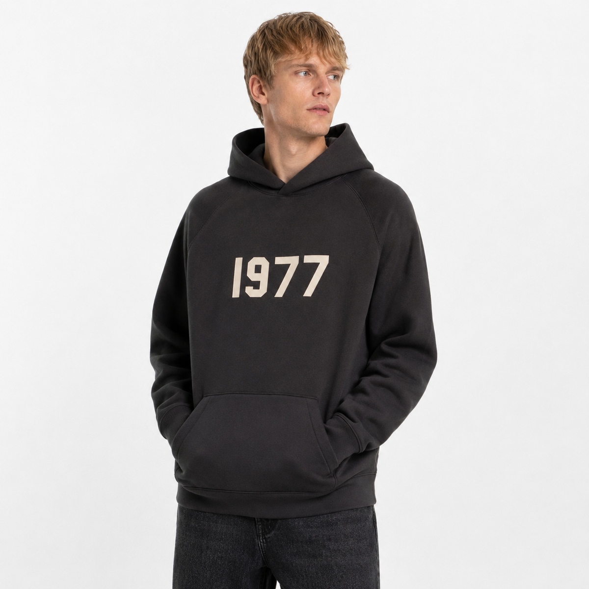 ESSENTIALS 1977 HOODIE — IRON — view 4