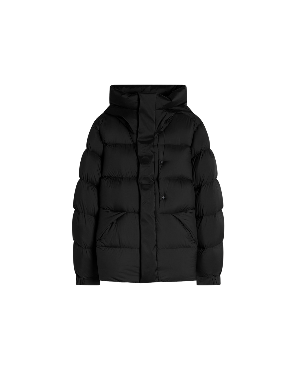 Moncler Madeira Padded Logo Jacket — Black — product view 1