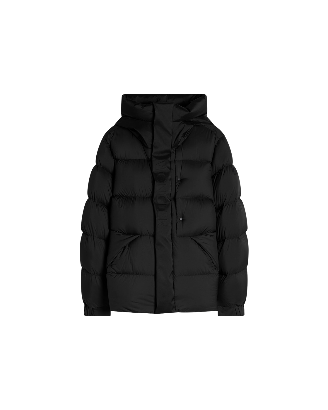 Moncler Madeira Padded Logo Jacket — Black — product view 1