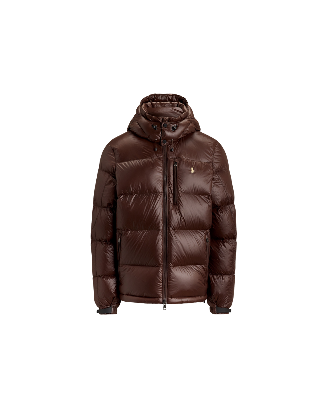 Polo Ralph Lauren Gorham Glossy Down Jacket — Nutmeg Brown — product view 1