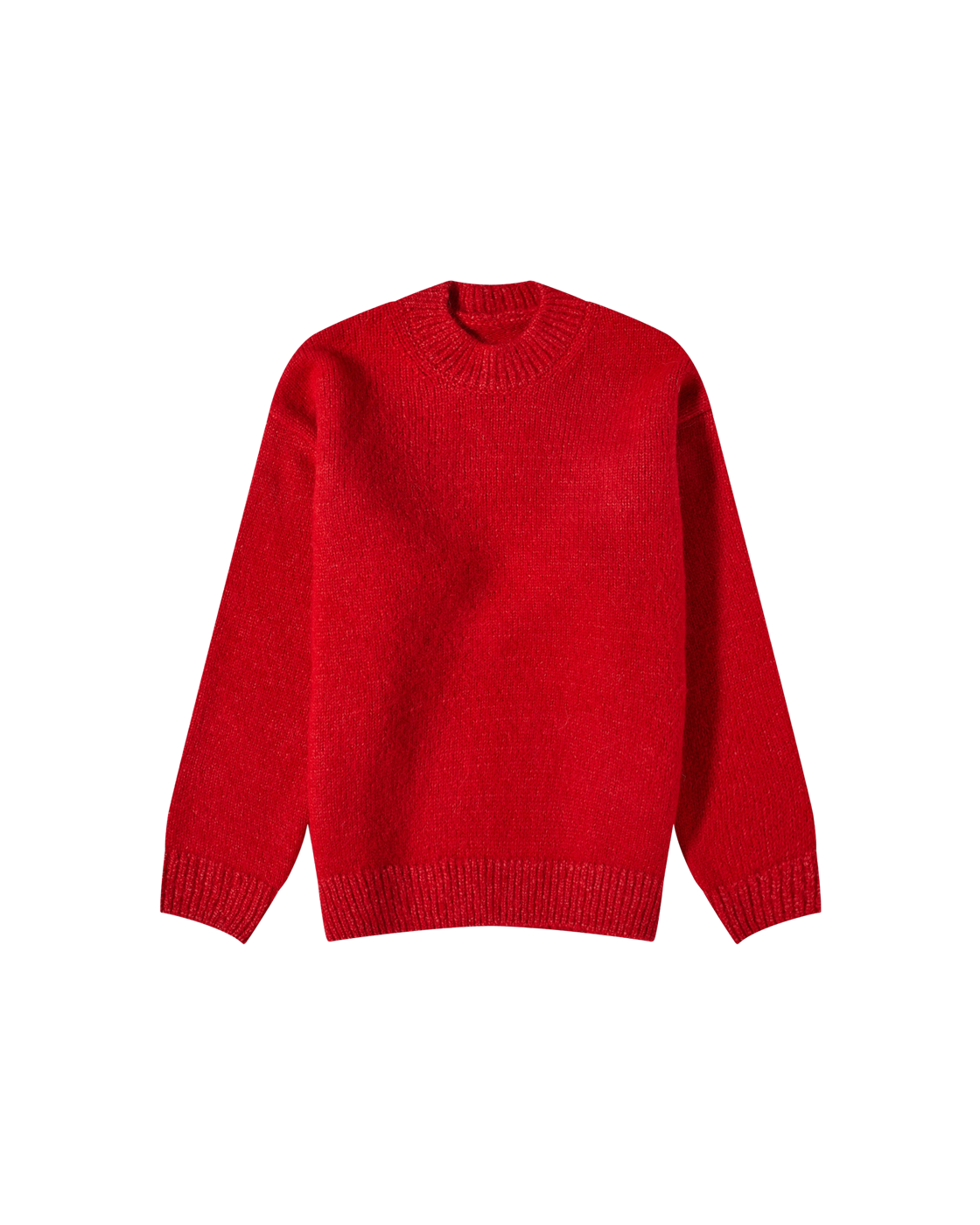 Jacquemus Pavane Logo Crew Knit — Red — front view