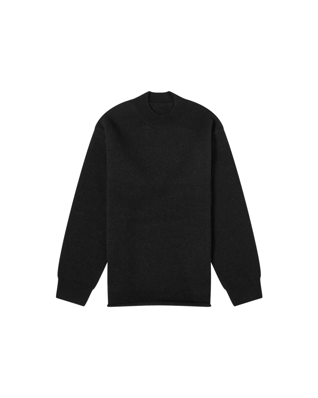 Jacquemus Back Logo Knit Jumper — Black — front view