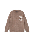 Louis Vuitton LV Intarsia Crewneck — Coffee — front