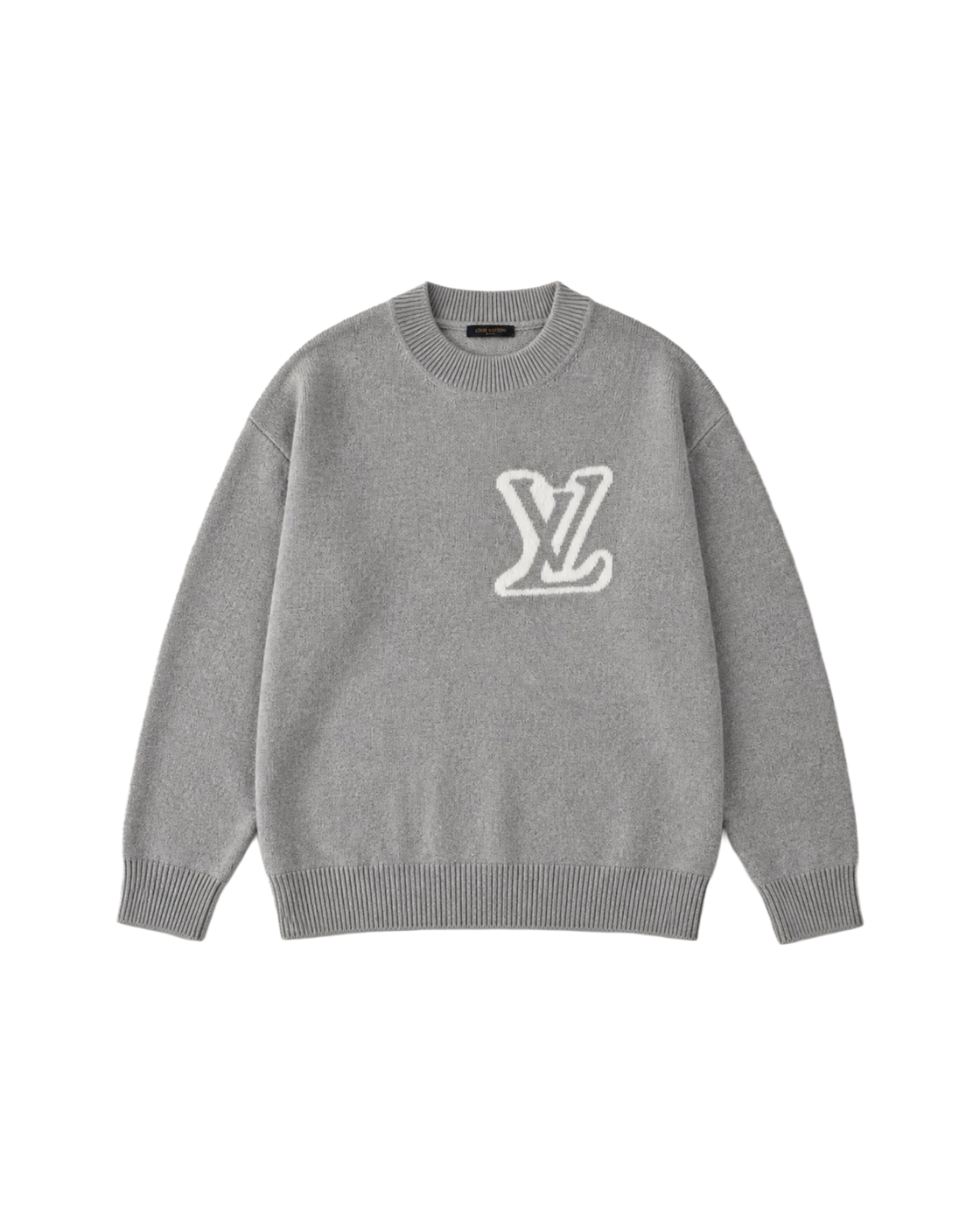 Louis Vuitton LV Intarsia Crewneck — Grey — front