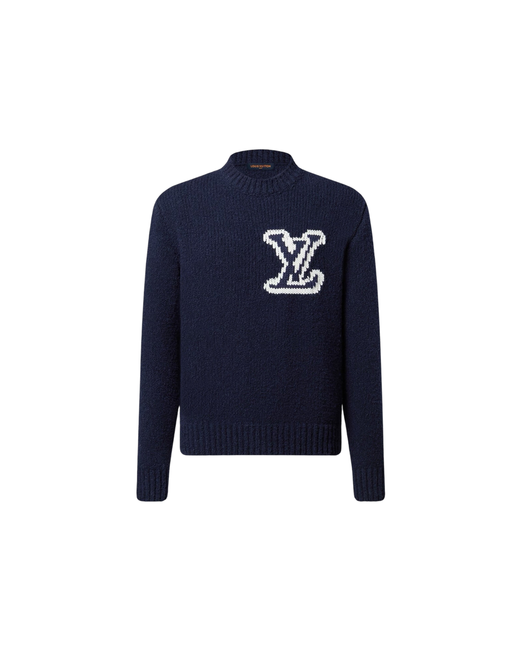 Louis Vuitton LV Intarsia Crewneck — Purple Indigo — front