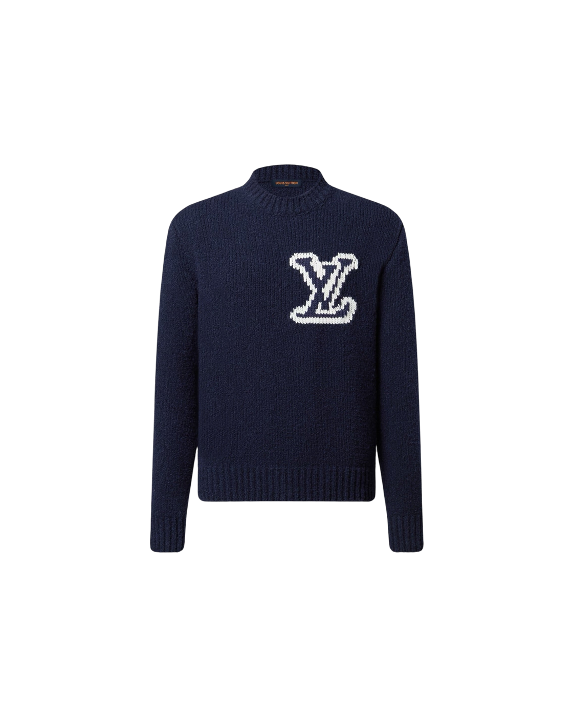Louis Vuitton LV Intarsia Crewneck — Purple Indigo — front