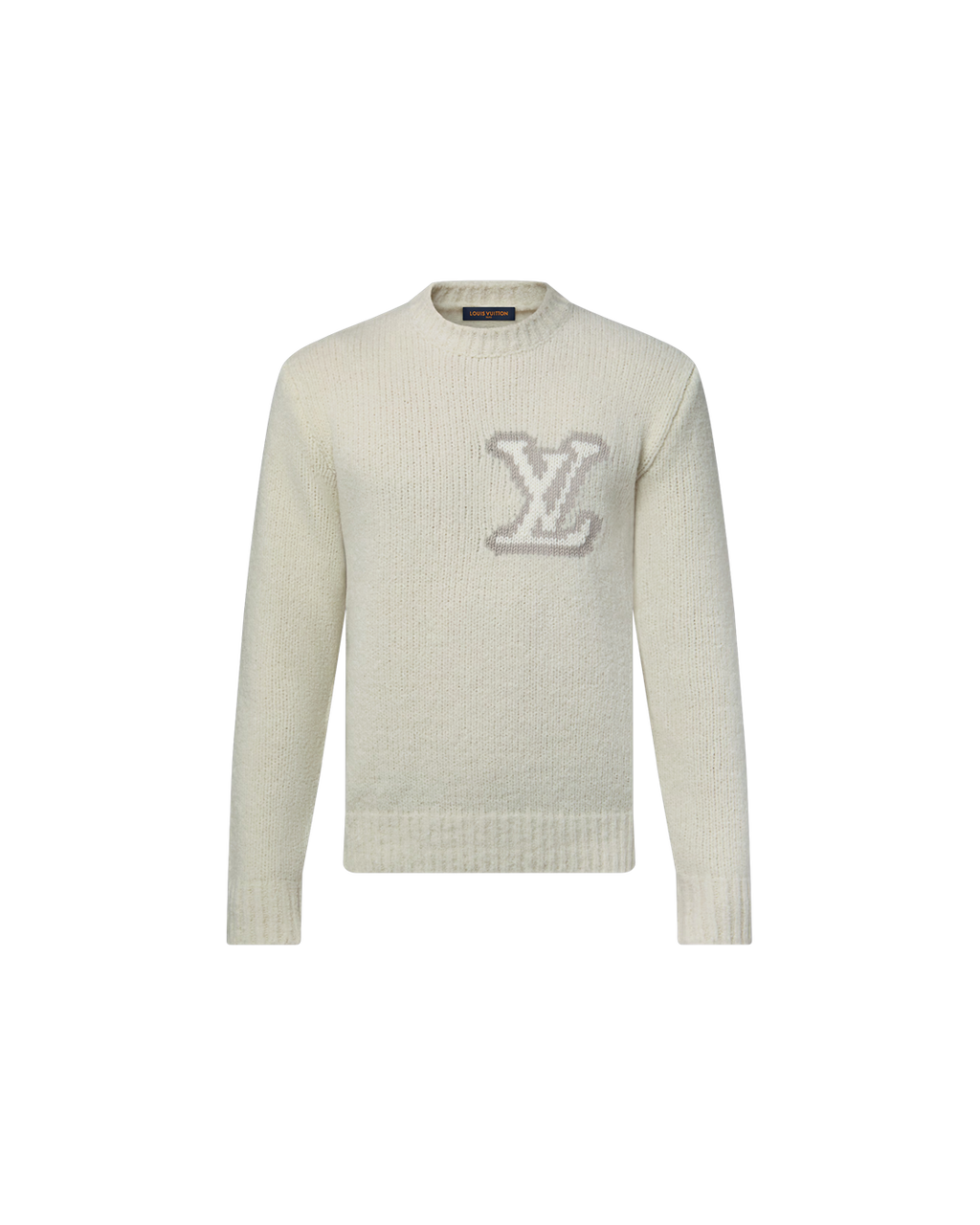 Louis Vuitton LV Intarsia Crewneck — Off-White — front