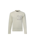 Louis Vuitton LV Intarsia Crewneck — Off-White — front