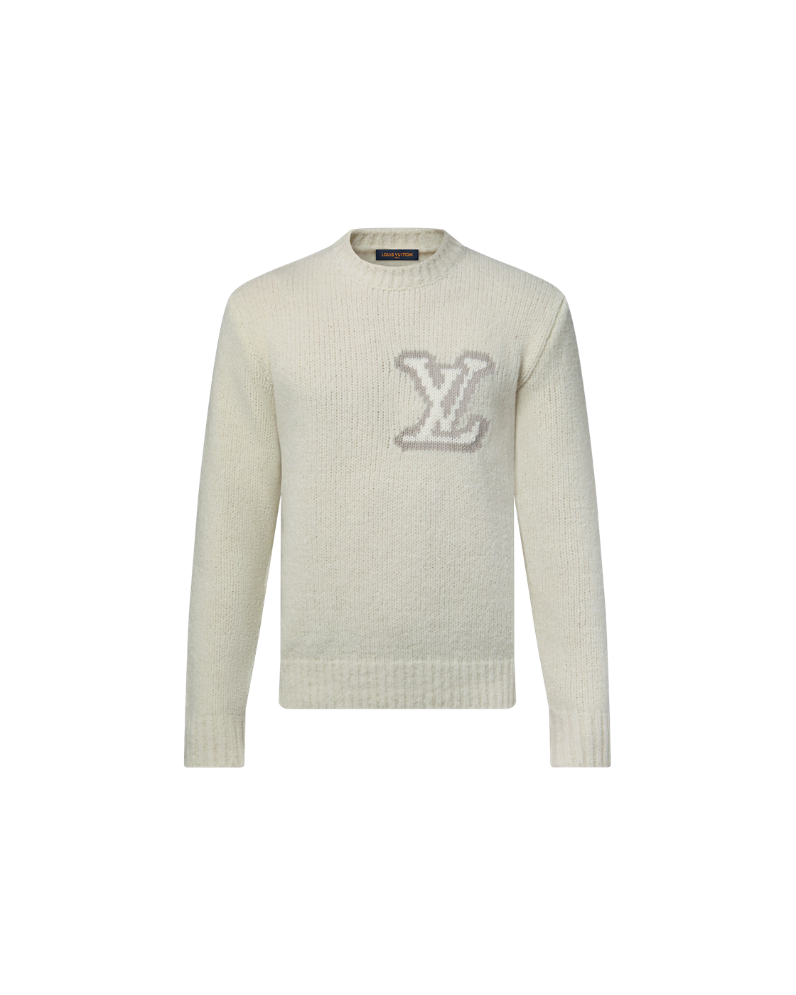 Louis Vuitton LV Intarsia Crewneck — Off-White — front