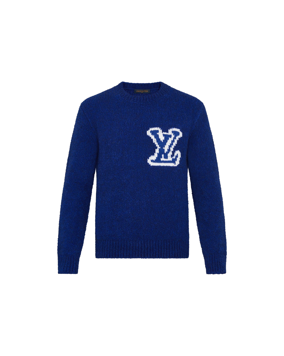 Louis Vuitton LV Intarsia Crewneck — Electric Blue — front