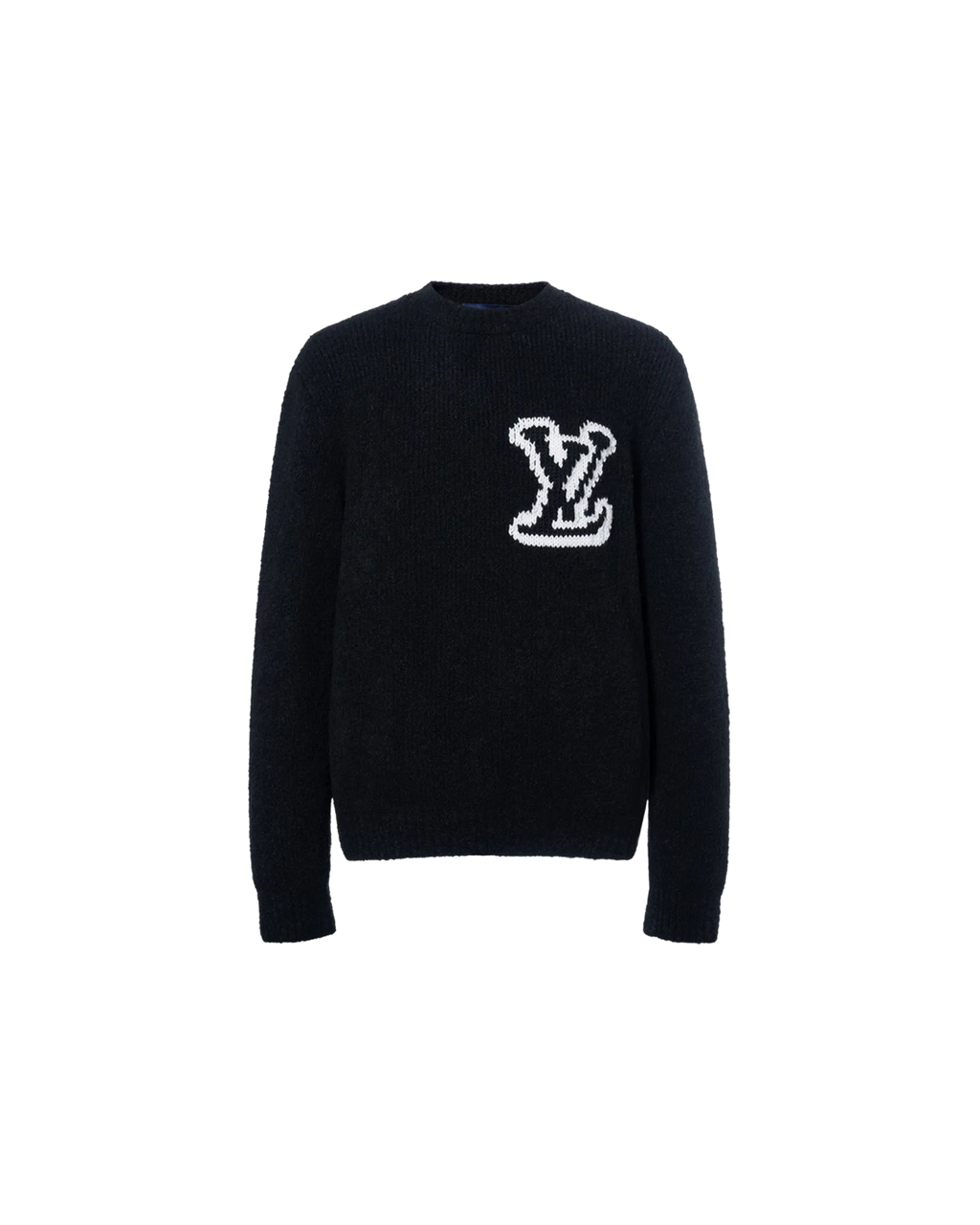 Louis Vuitton LV Intarsia Crewneck — Black — front