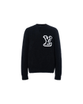 Louis Vuitton LV Intarsia Crewneck — Black — front