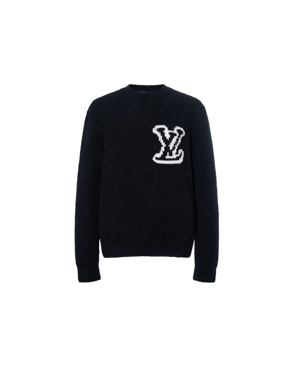 Louis Vuitton LV Intarsia Crewneck — Black — front
