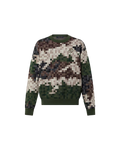 Louis Vuitton Damier Damoflage Jacquard Pullover — Green — front view
