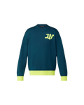 Louis Vuitton LV Logo Signature Knit Sweater — Green / Yellow — front view