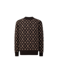 Louis Vuitton Monogram Signature Knit Sweater — Brown / Beige — front view