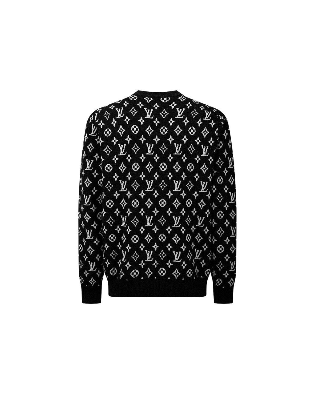 Louis Vuitton Monogram Signature Knit Sweater — Black / White — back view