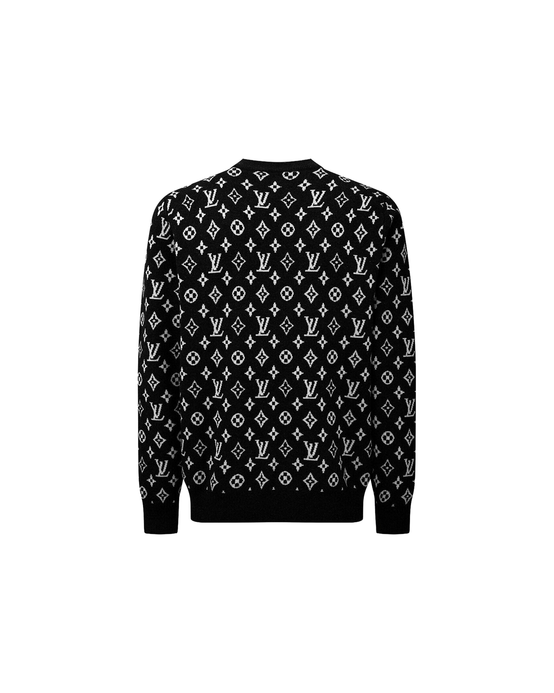 Louis Vuitton Monogram Signature Knit Sweater — Black / White — back view
