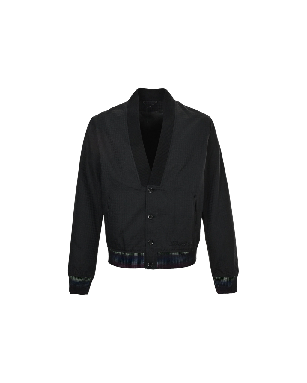 Louis Vuitton Gradient Cuff Evening Cardigan — Black — front view