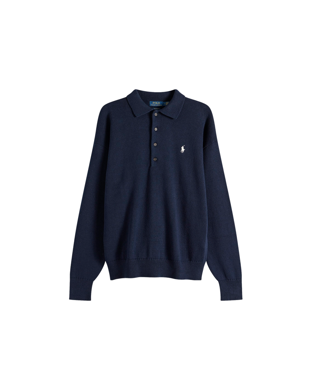 Polo Ralph Lauren American Flag Knit Polo Sweater — Navy Combo — front view