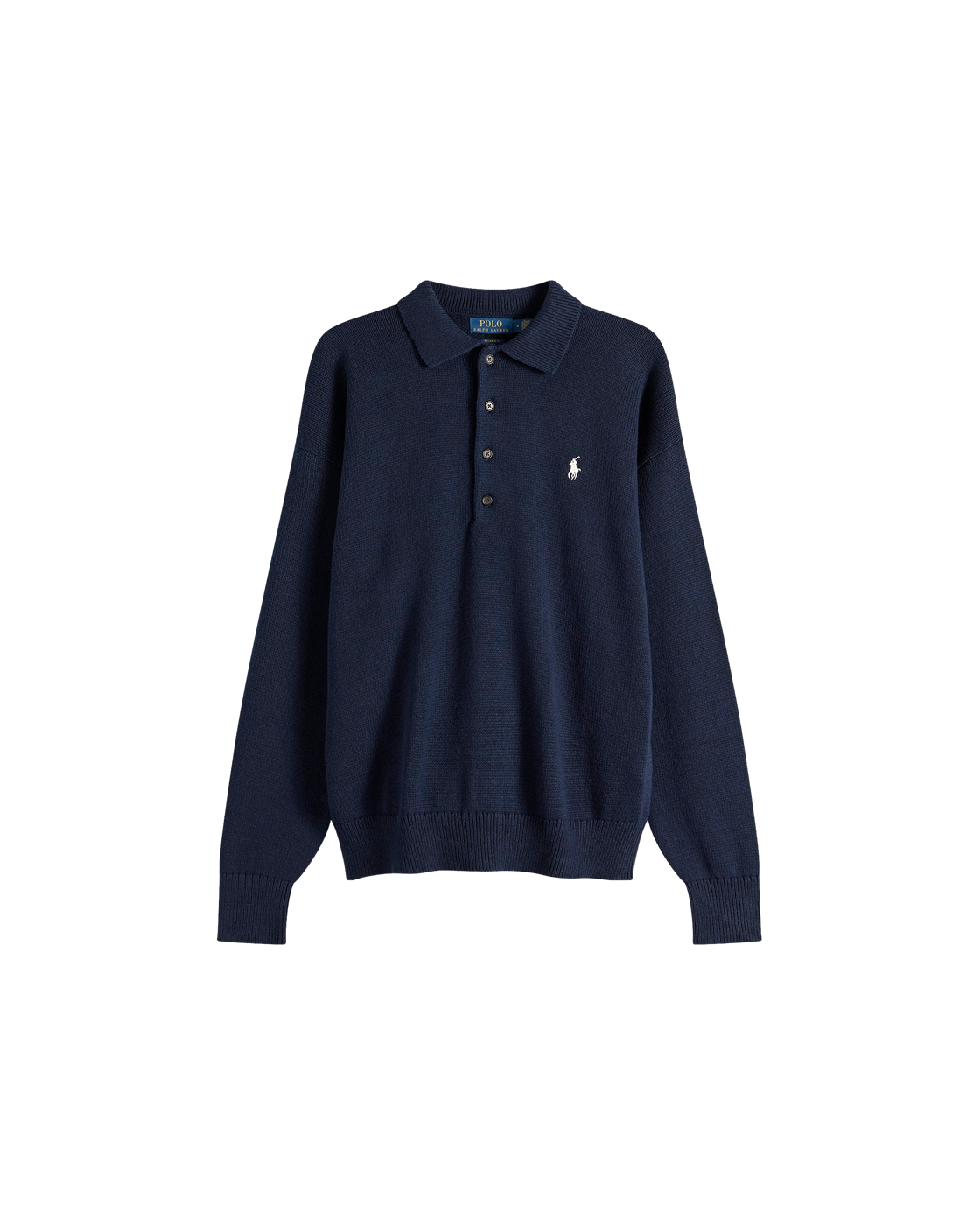 Polo Ralph Lauren American Flag Knit Polo Sweater — Navy Combo — front view