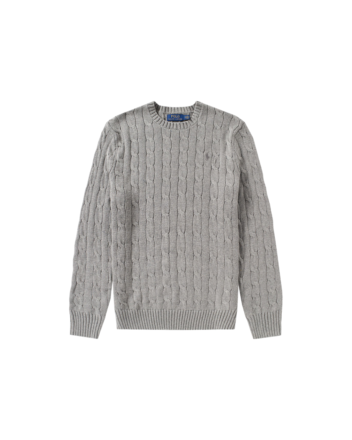Polo Ralph Lauren Cable Crewneck Sweater — Andover Heather — front view