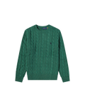 Polo Ralph Lauren Cable Crewneck Sweater — Verano Green Heather — front view