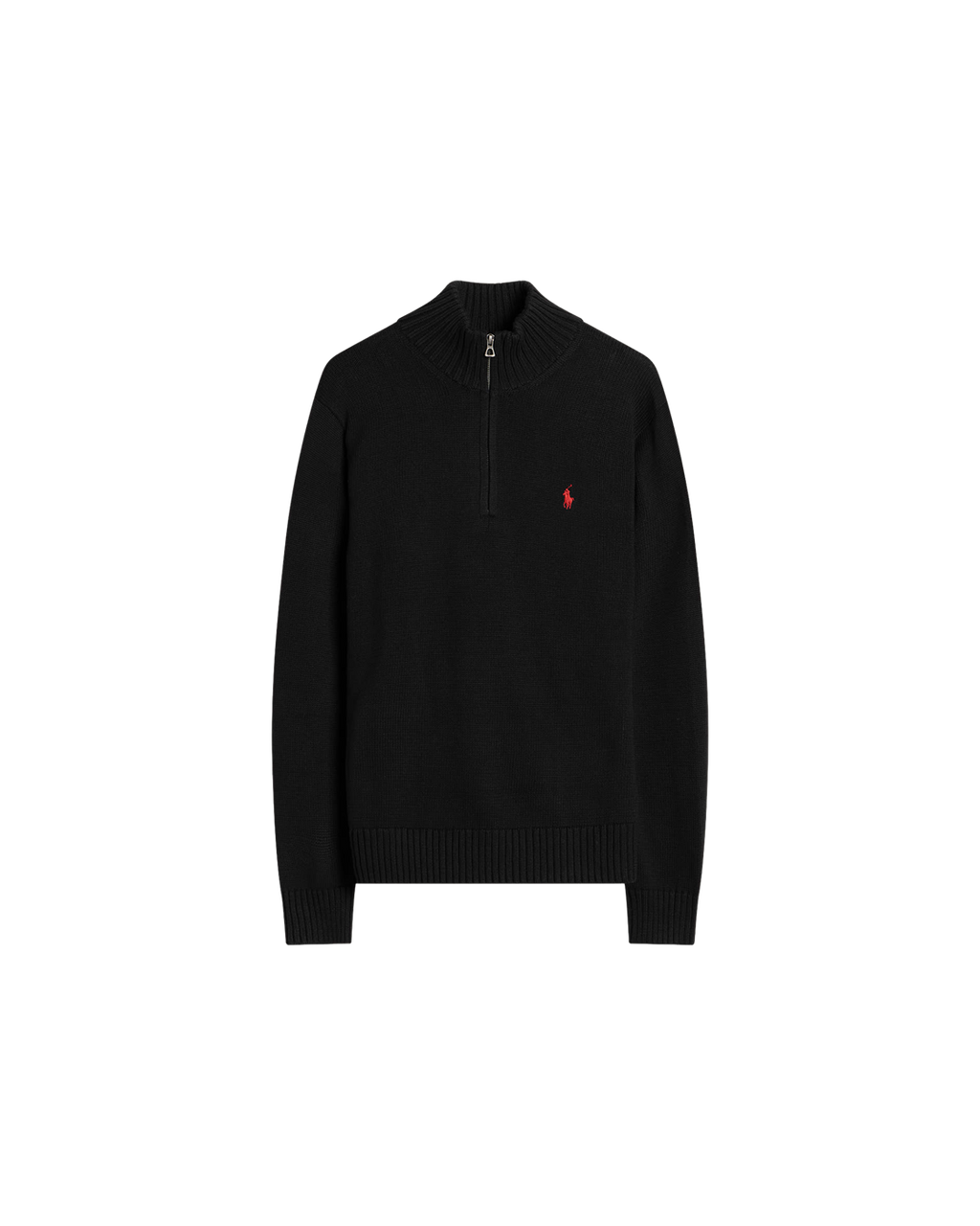 Polo Ralph Lauren Half Zip Sweater — Polo Black — front view