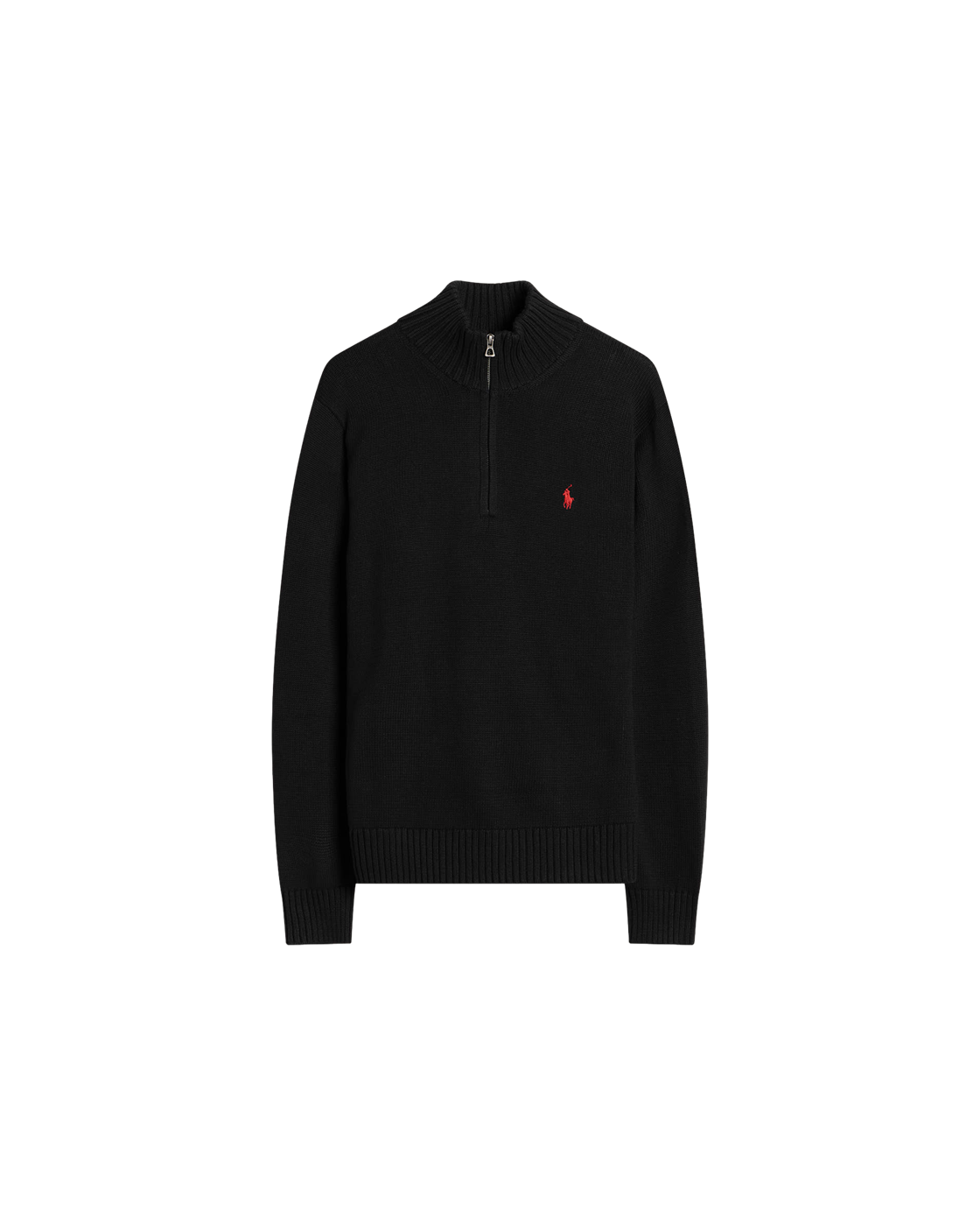 Polo Ralph Lauren Half Zip Sweater — Polo Black — front view