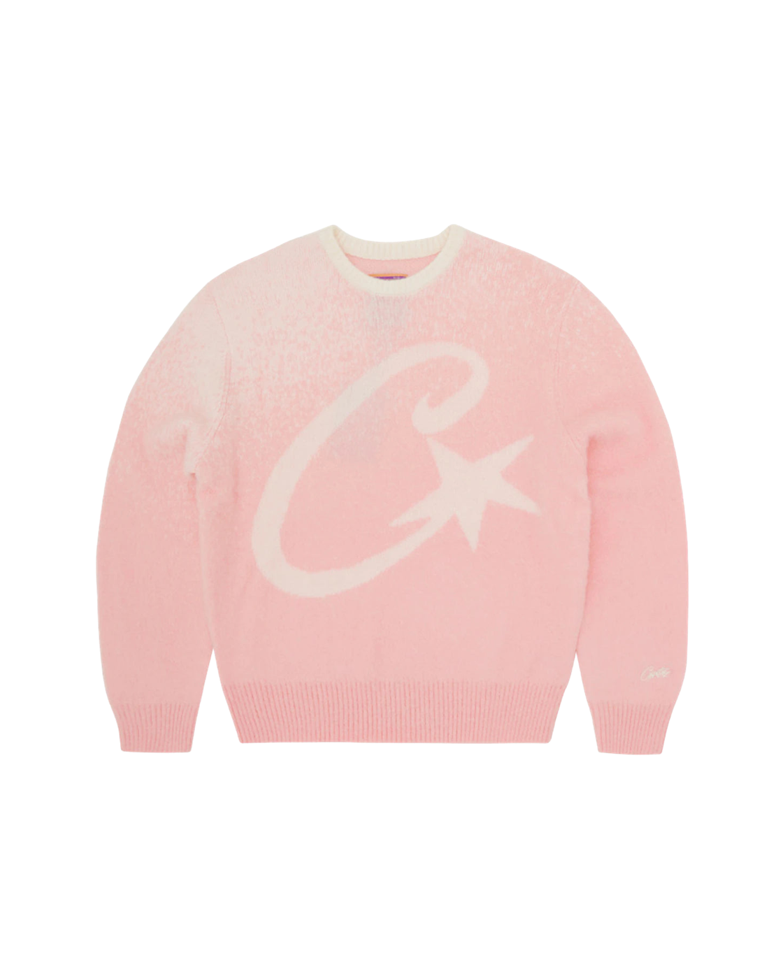 Corteiz C-Star Gradient Knit Sweater — Pink — front view
