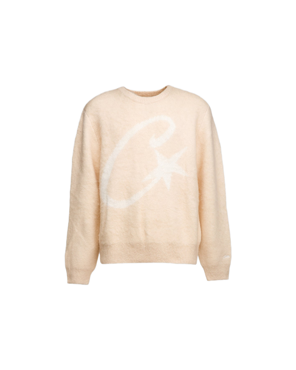 Corteiz C-Star Knit Sweater — Cream — front view