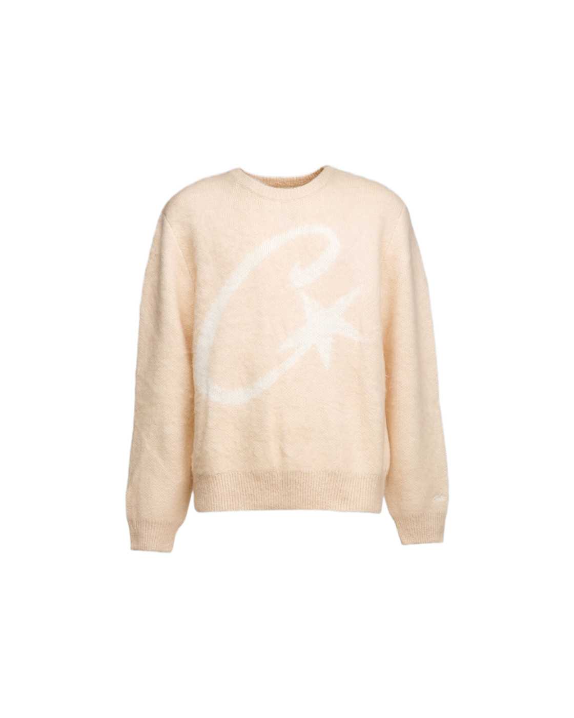 Corteiz C-Star Knit Sweater — Cream — front view