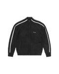 Corteiz Multi Stripe Knit Zip-Up — Black — front view