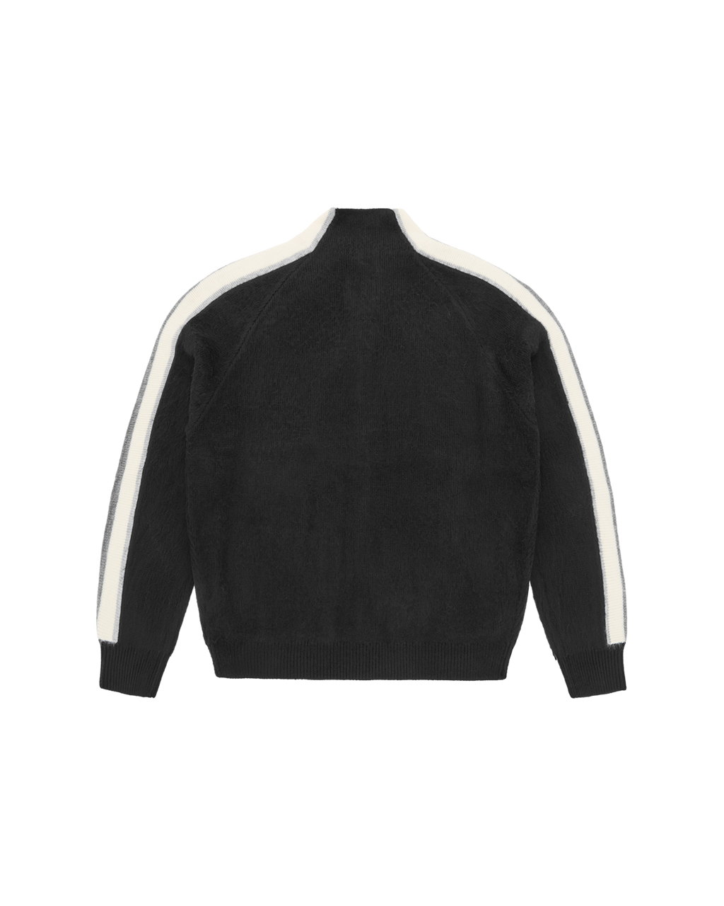Corteiz Multi Stripe Knit Zip-Up — Black — back view