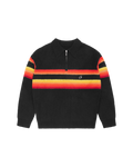 Corteiz Gradient Half-Zip Knit Pullover — Black — front view