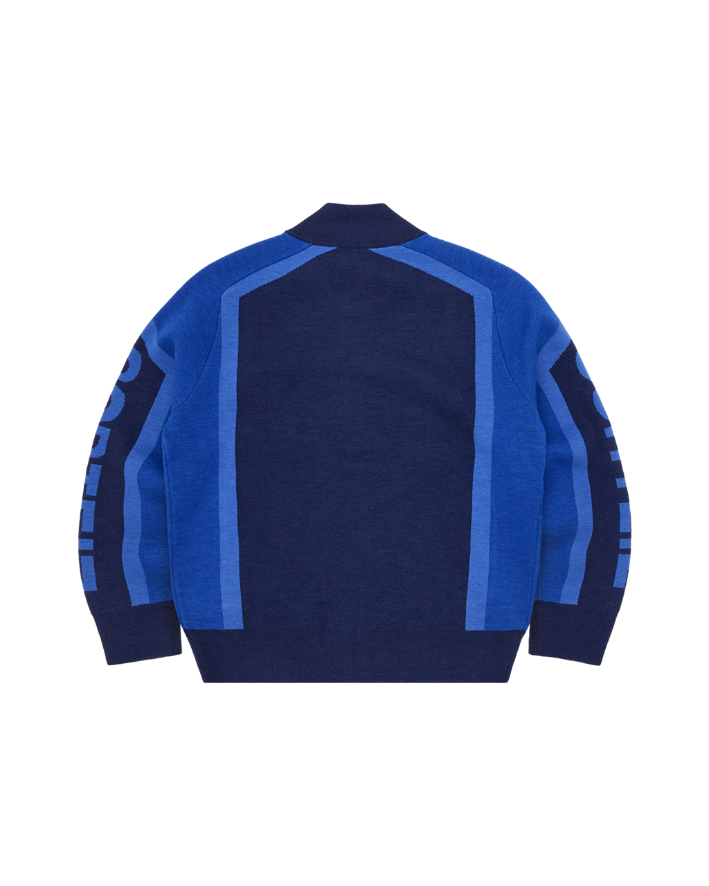 Corteiz Precision Knit Zip-Up — Navy — back view