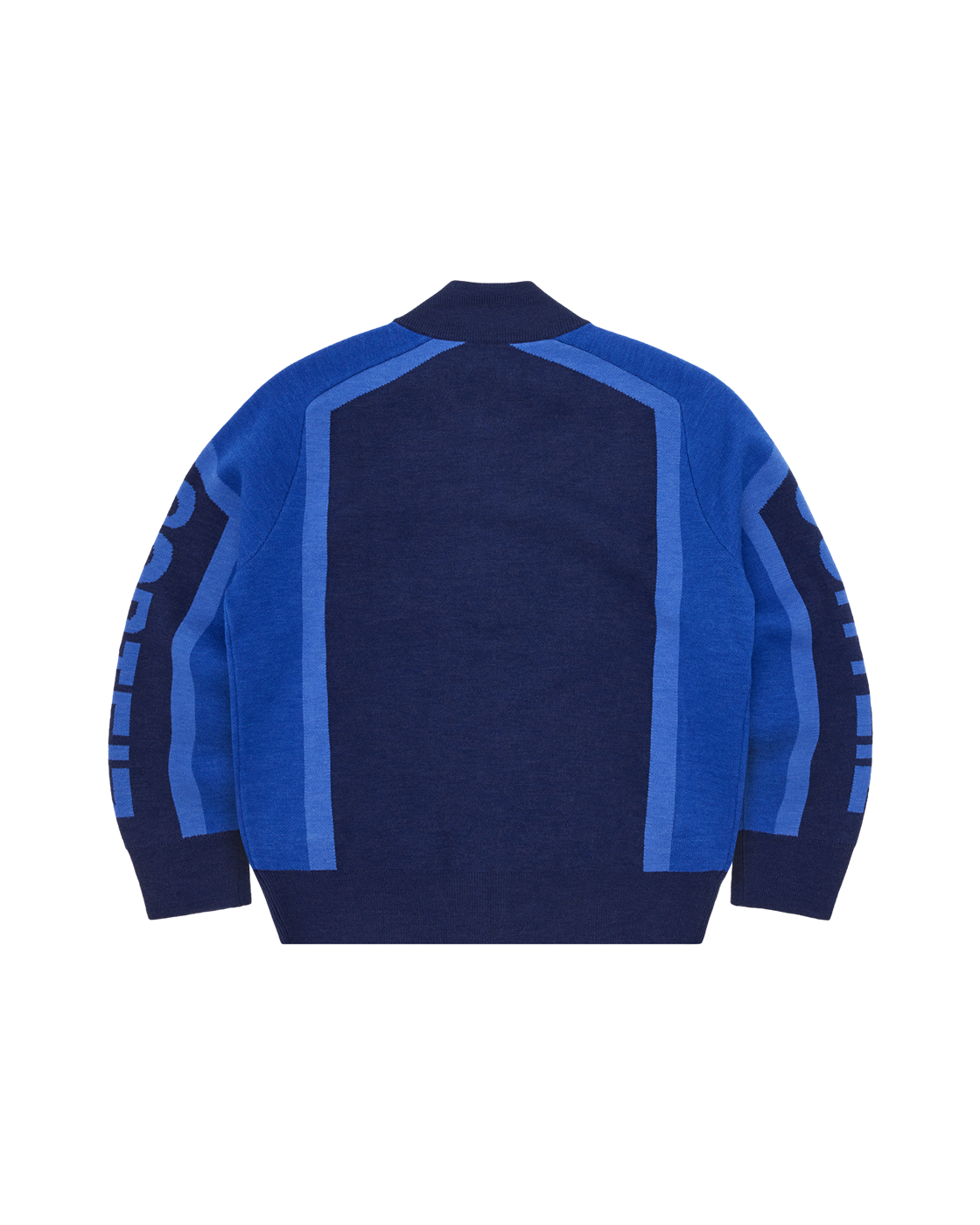 Corteiz Precision Knit Zip-Up — Navy — back view