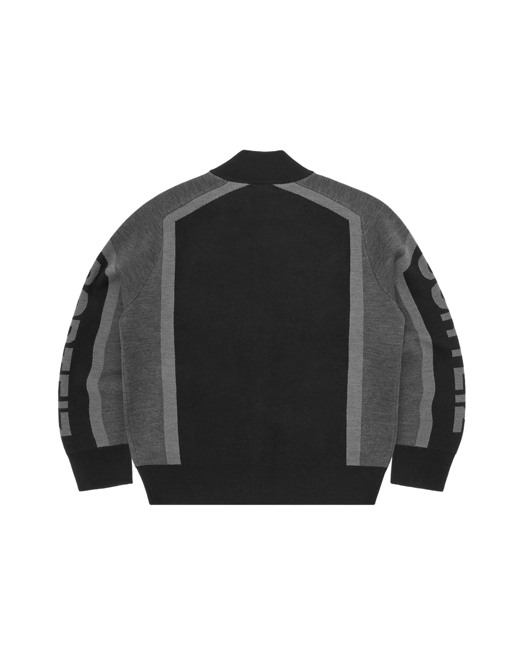Corteiz Precision Knit Zip-Up — Black — back view