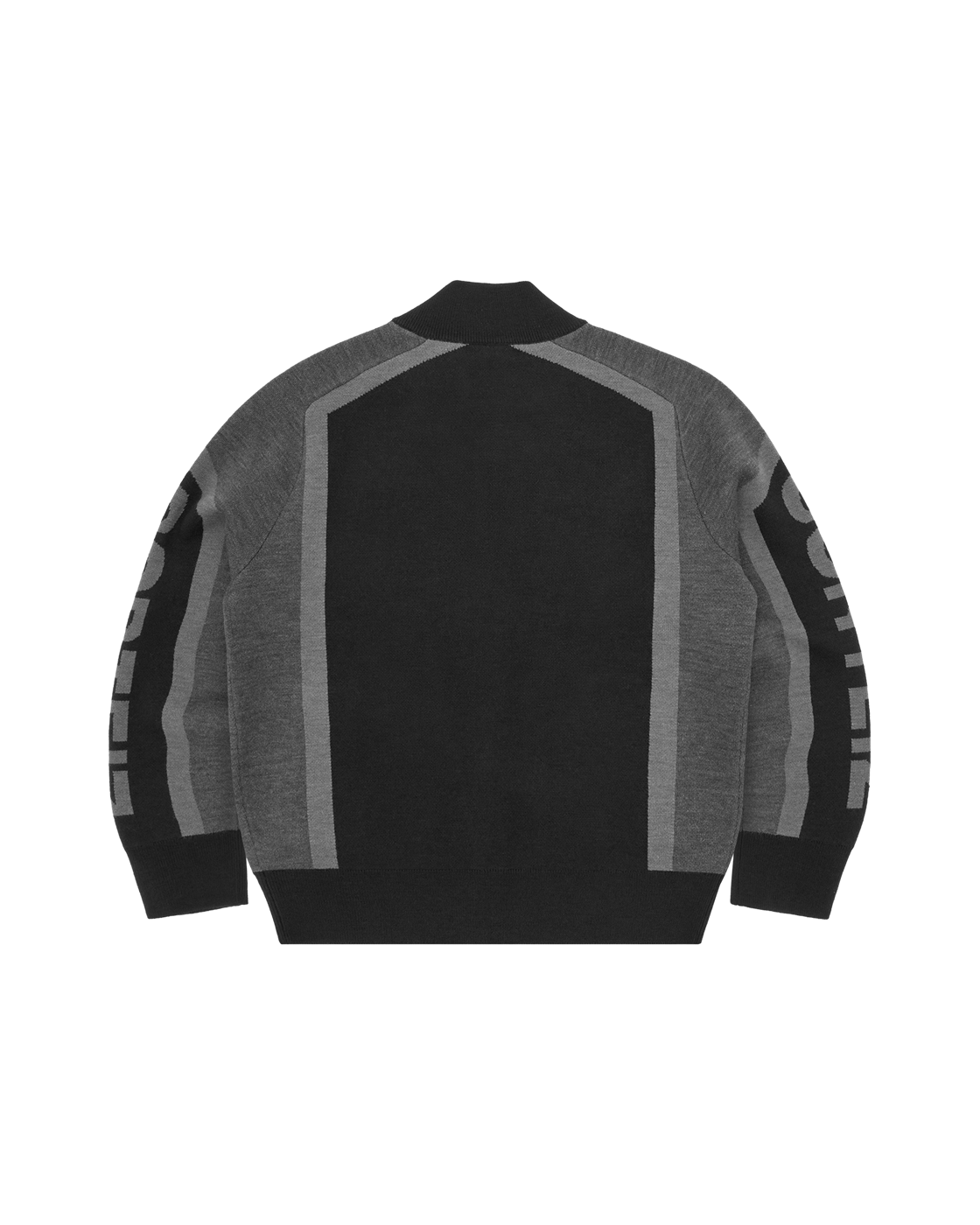Corteiz Precision Knit Zip-Up — Black — back view