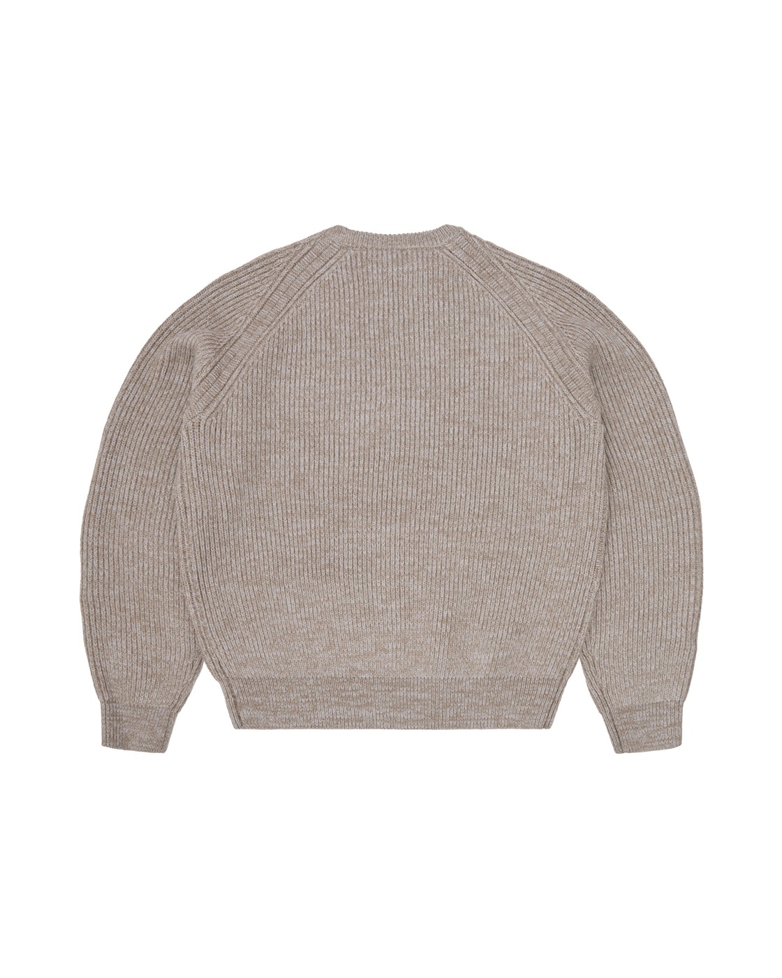 Corteiz Script Pocket Knit Sweater — Oatmeal — back view
