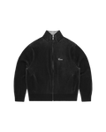 Corteiz 2 Tone Ribbed Knit Zip-Up — Black — front view