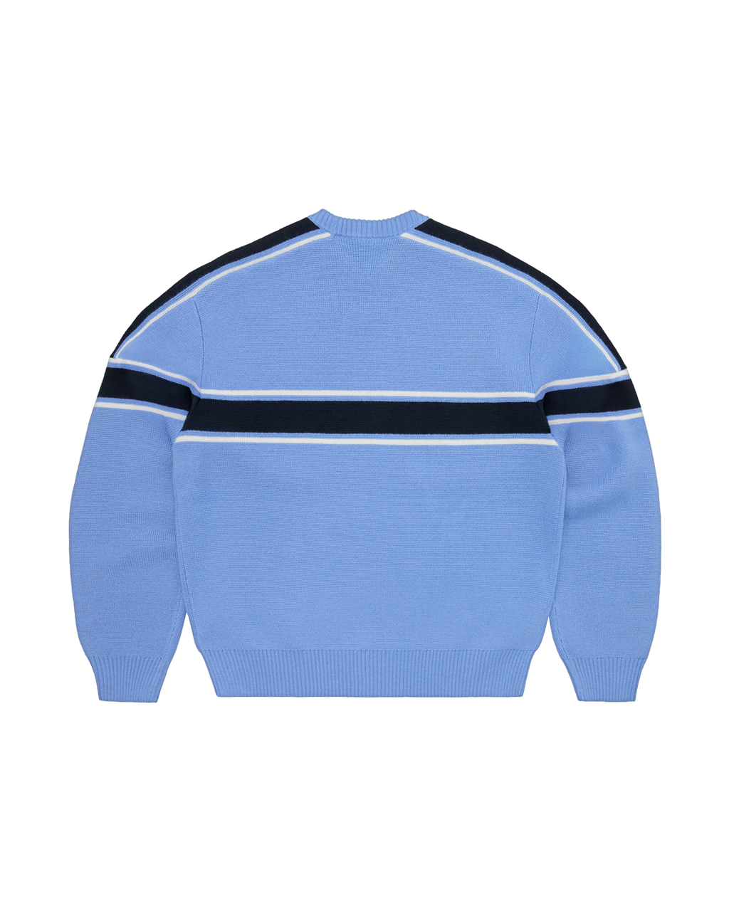 Corteiz Turismo Knit Sweater — Baby Blue — back view