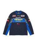 Supreme Vanson Leathers Long Sleeve Top — Navy — front view
