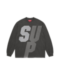 Supreme Reflective Long Sleeve Top — Black — front view