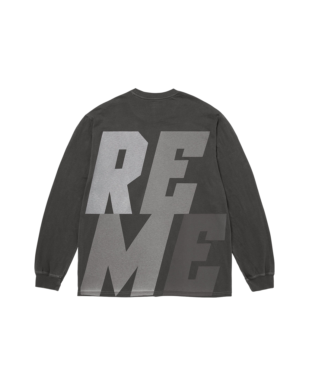 Supreme Reflective Long Sleeve Top — Black — back view