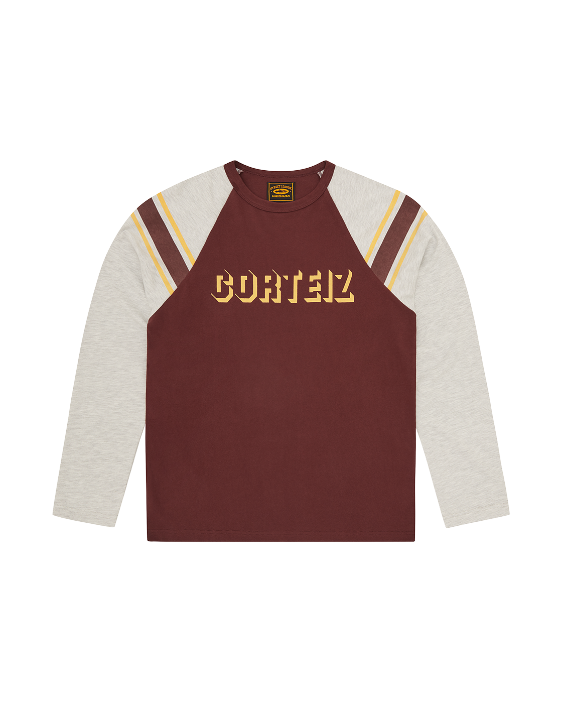 CORTEIZ 97 Raglan Long Sleeve — Burgundy — front view