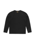 CORTEIZ Star Raglan Waffle Thermal Long Sleeve — Black — front view