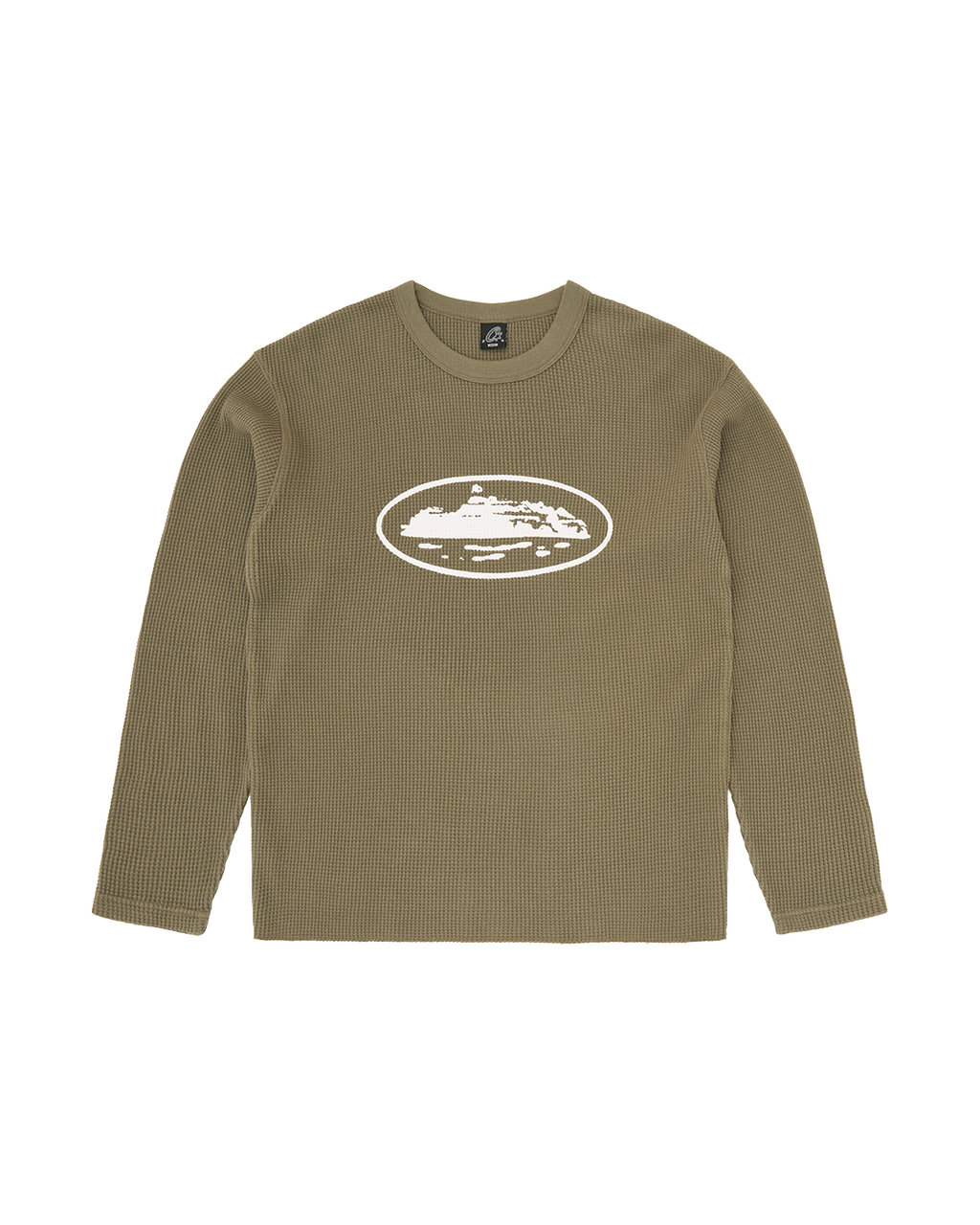 CORTEIZ Island Waffle Thermal Long Sleeve — Olive — front view