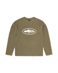 CORTEIZ Island Waffle Thermal Long Sleeve — Olive — front view