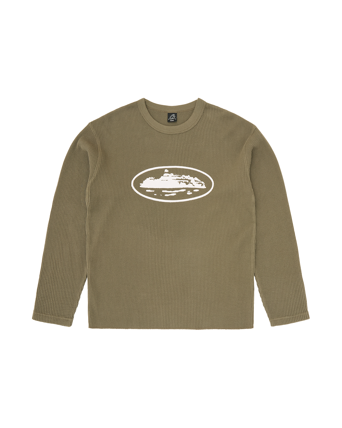 CORTEIZ Island Waffle Thermal Long Sleeve — Olive — front view